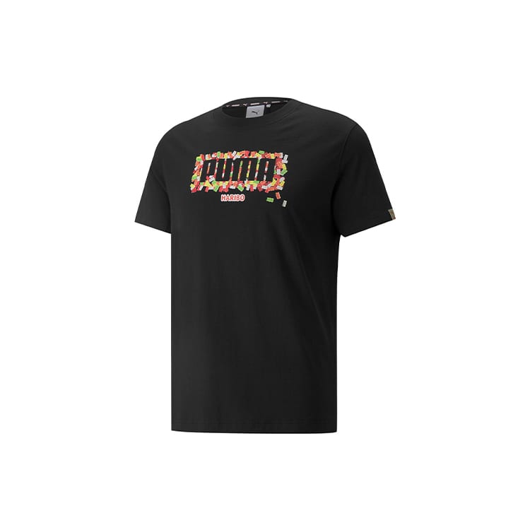 PUMA HARIBO T Shirts Unisex Black Crew Neck Moderate Straight Fit 532794-01