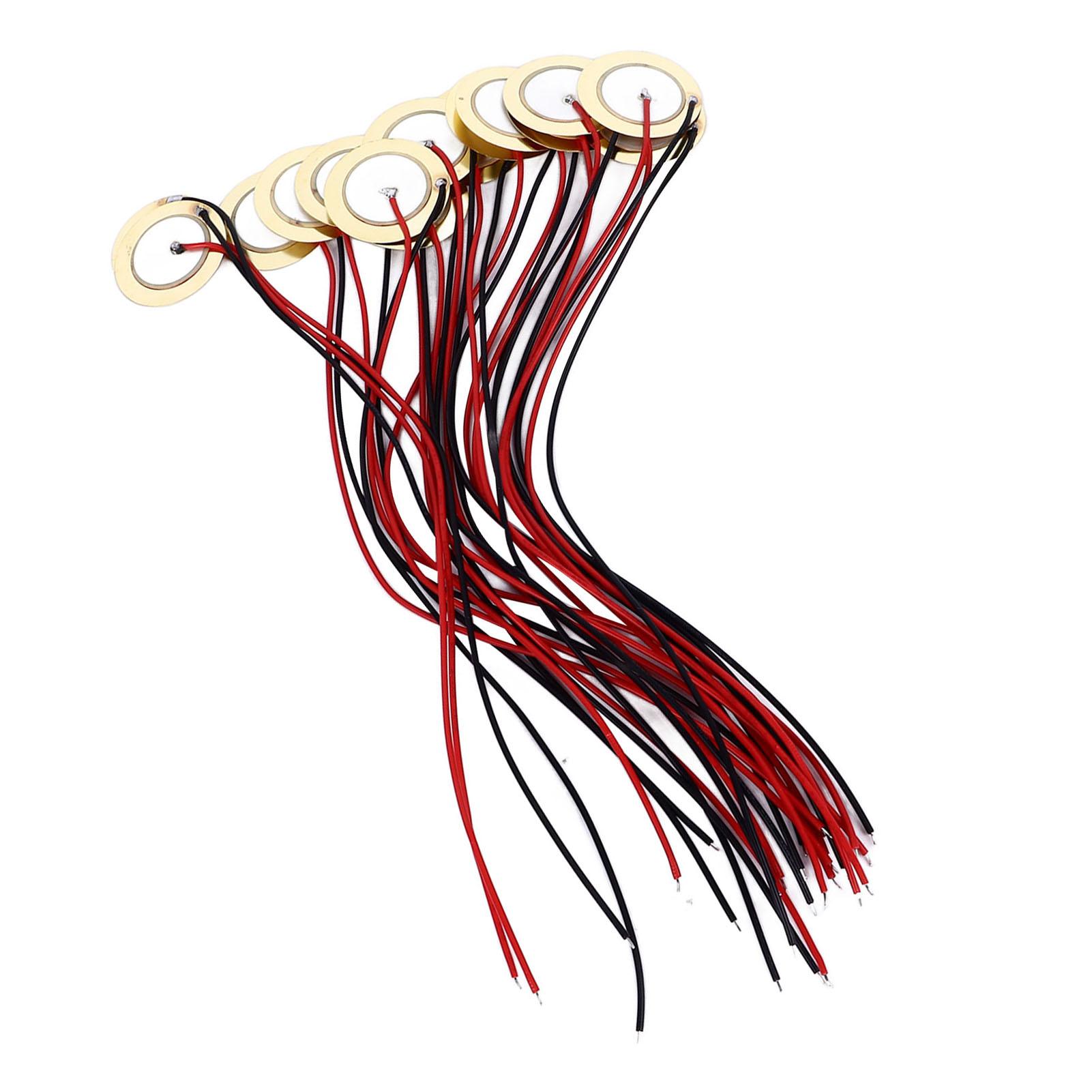 

15 шт. 35 мм пьезодисков с проводом 25 см Пьезоэлектрические звукосниматели для акустической электрогитары