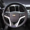 Per Camaro 5ª Generazione 2014 2015 RS Coprivolante per Auto Antiscivolo Cucito a Mano Fai da Te Interni Auto in Pelle Napa Nera