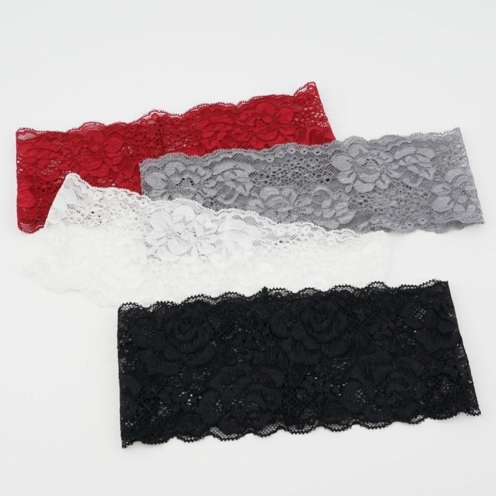 Korean Hollow-Out Lightweight Headwrap Solid Color Mesh Elastic Hair Bands  Female