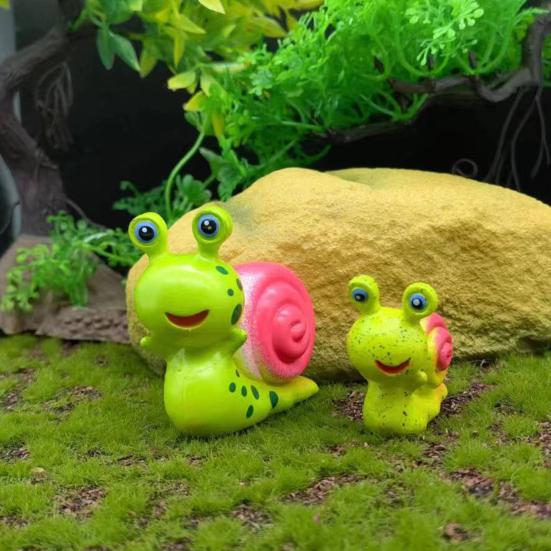 Yousheng Snail Desktop Ornament Cartoon Solid PVC Craft Colorfast Fish Tank Landscaping Smooth Cute Animal Figurine Table Decoration Home Supplies