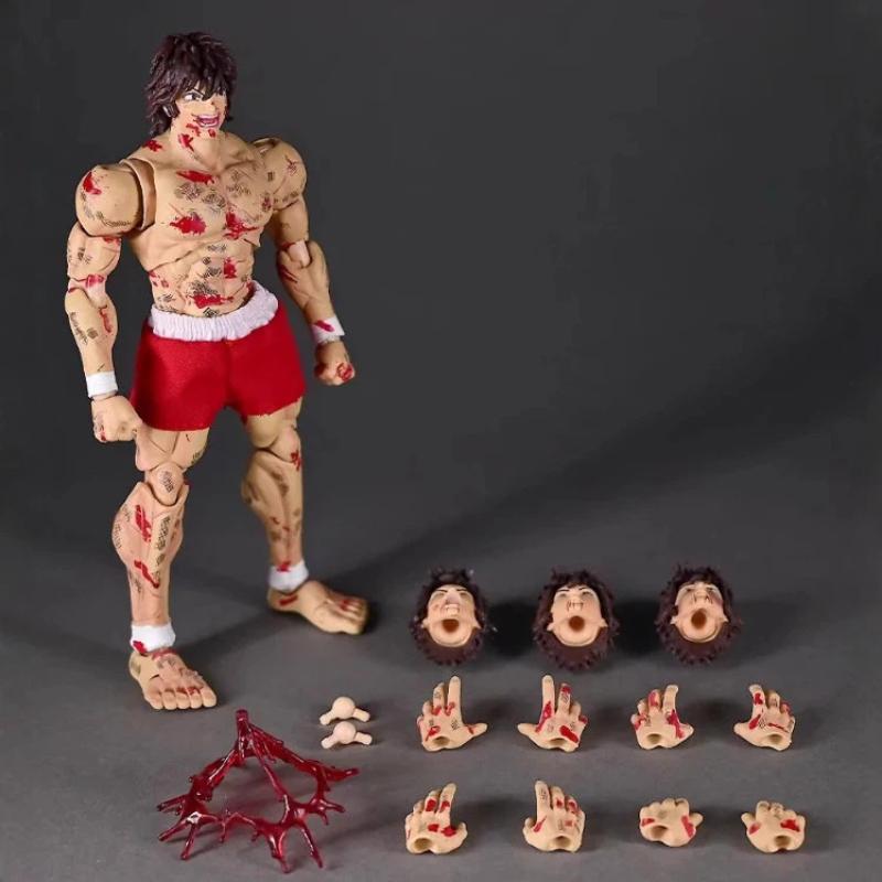 

Baki Hanma Action Figure 1/12 Scale Chinese Made Battle Damaged Articulated Collectible For Anime Fans Display In Color Box