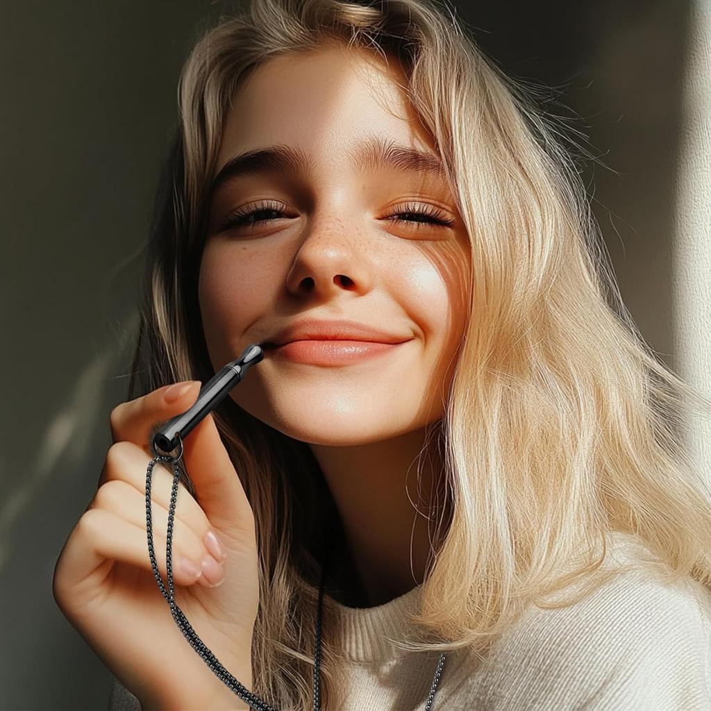 Breathing Necklace to Quit Smoking and Vaping with Refillable Mint Pods Stainless Steel Stop Smoking Aids Fidget Necklace for Anxiety Relief Smokeless