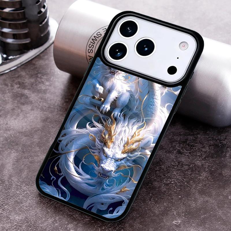 Exquisite Chinese Dragon Flying Pattern Phone Case for iPhone 17 16 15 Pro Max Air 14 13 12 11 Plus Shockproof Cover