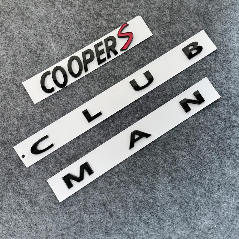3D ABS Car Bagde Chrome Black Countryman Letters Logo Emblem Trunk Sticker Accessories For BMW MINI Cooper S R60 F60 U25 JCW R53