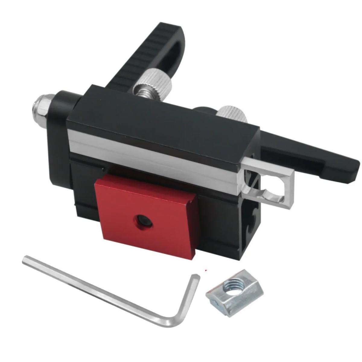 

1pc Aluminum Alloy Adjustable T Track Limit Stop Type 75, Miter Track Stop, T-Tracks Fixed Woodworking Locator for DIY Tools