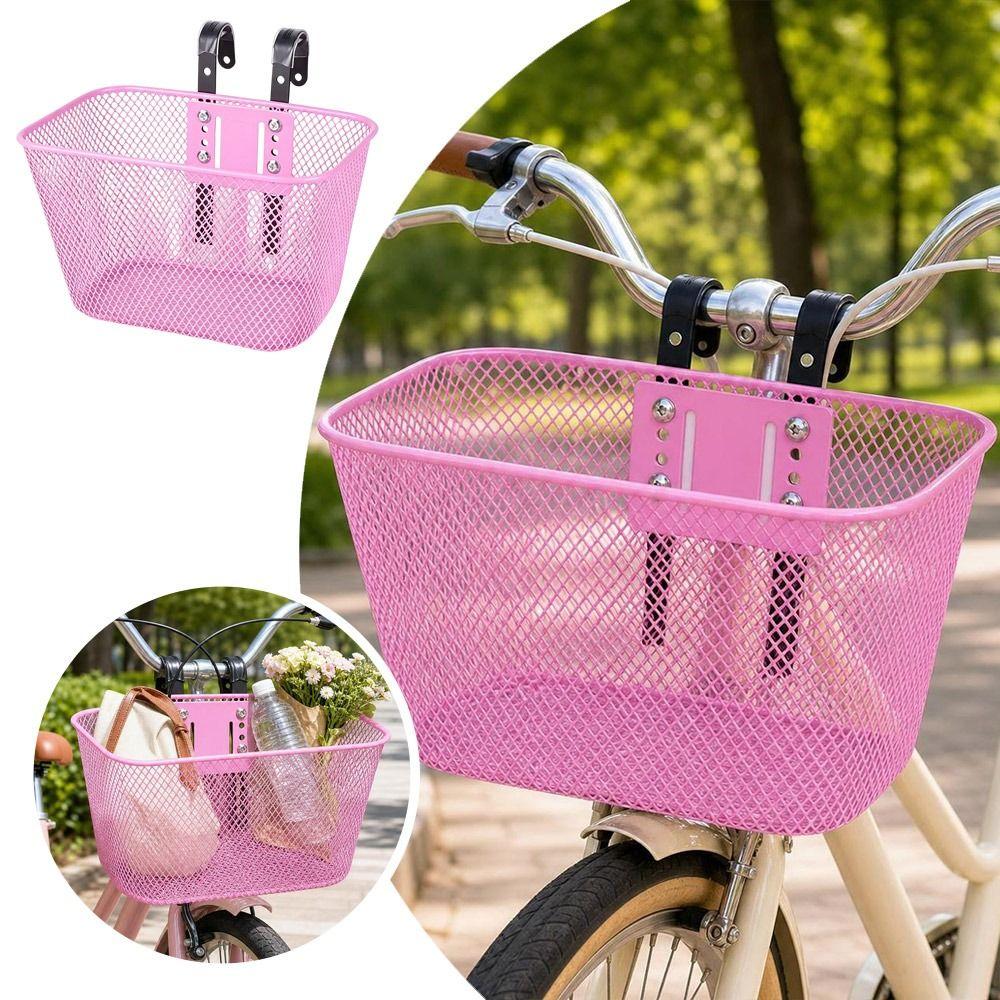 Cesto anteriore per bicicletta facile da installare Cesto posteriore in rete per bicicletta impermeabile