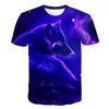 Maglietta Bambini Ragazzi Stampa 3D Animale Lupo Manica Corta Top Estivi Casual dai 2 agli 8 Anni Vestiti per Bambini T-Shirt Bambina