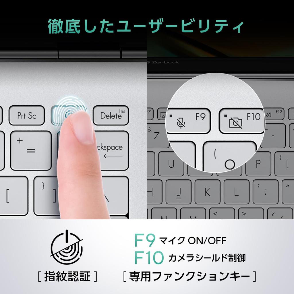 ASUS Zenbook 14 UX3402VA Intel 13th Gen Core 16GB 1TB MS Office Windows Battery Power Illuminated Card Foggy Silver Laptop, 14-inch, i7-13700H