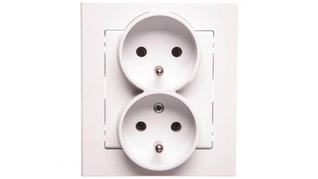 Sonata Double Socket Z/U With Phase Constancy White Gp-2Rc/00