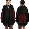 Anime Fullmetal Alchemist Logo Print Zipper Hoodies Men's Clothing Fleece Zip Up Hooded Sweatshirts Long Sleeves Pullovers Coat