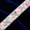 Ethnic Style Rhinestone Chain Self Adhesive Hot Fix Tape Rhinestone Trim  Apparel Decoration