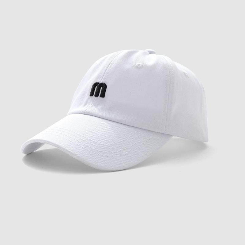 Soft Top Baseball Cap Children's Simple Versatile Letter Embroidered Baseball Cap Wide brim Small Face Outdoor Shade Cap