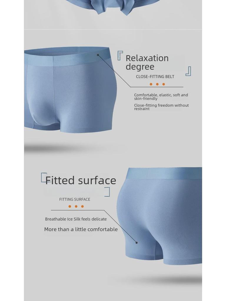 80 kusů pánských prodyšných boxerek z modalu a ledového hedvábí