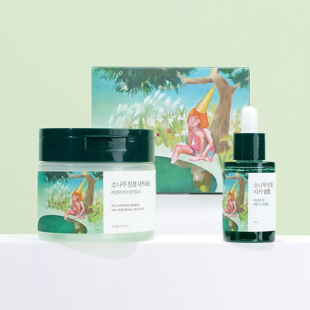 

Round Lab [Полное пожертвование] Pine Tree Soothing Cica Pad 50 листов + ампула 30 мл Специальный набор Работа Молли Ким