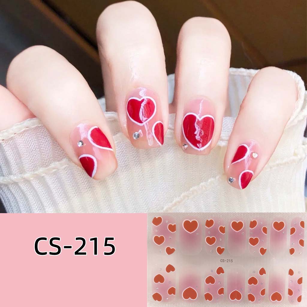 CS Waterproof and No-bake Gel Nail Polish Film All Stick Japanese and Korean Wind Spring and Summer Nail Wrap Paper Nail Wrap Paper