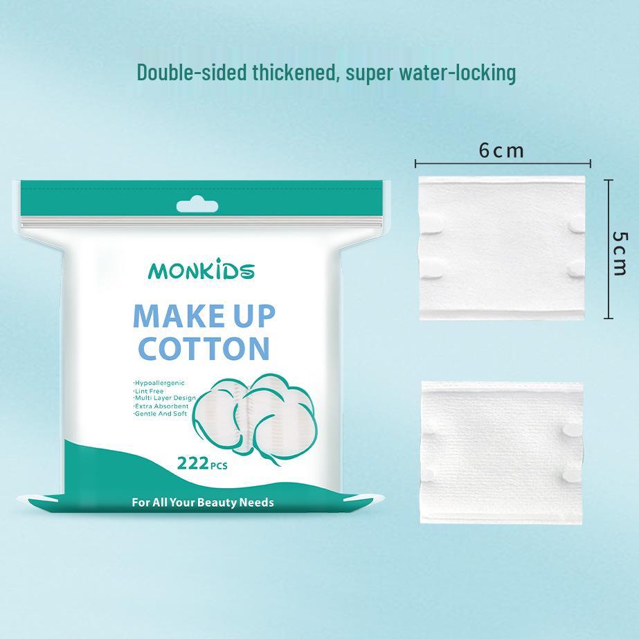222-Piece Cotton Pads, Triple-Layered, Textured, Double-Sided Makeup Remover