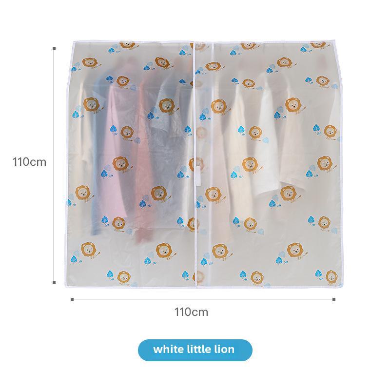 

Прозрачный водонепроницаемый чехол для гардероба, пылезащитный чехол для пальто и костюмов lion cub белый