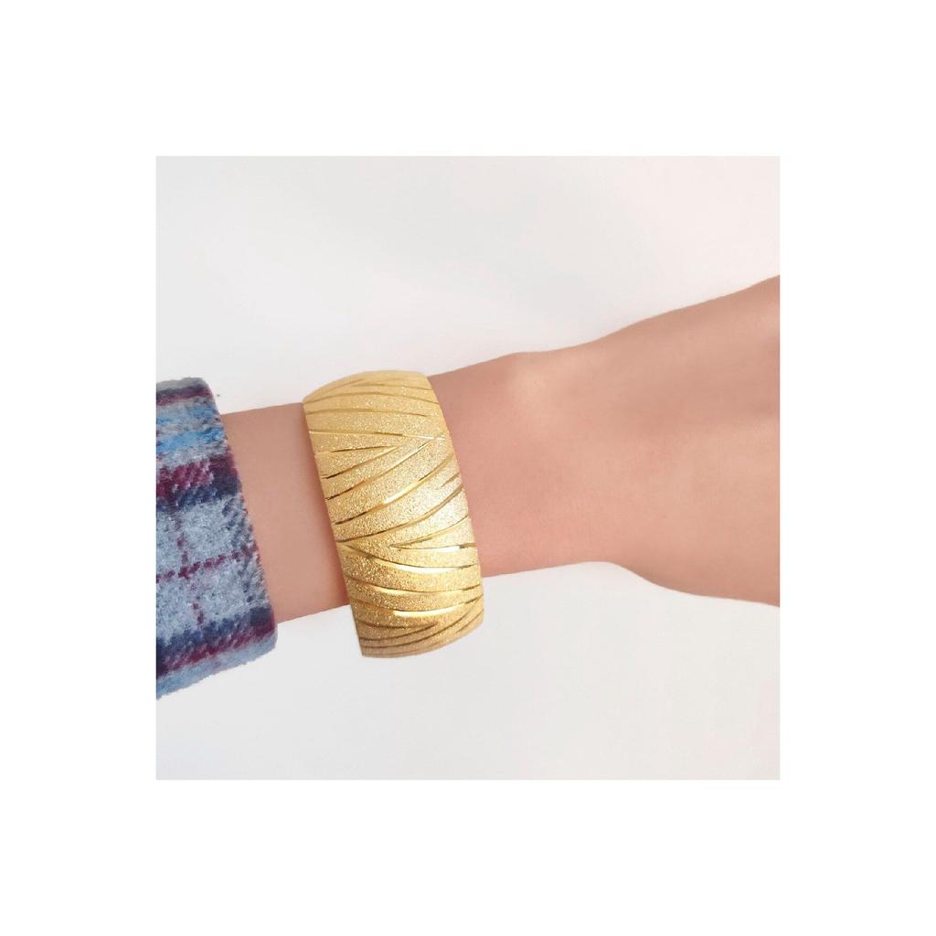 22 Carat Gold Plated Mega Crow's Foot Bracelet 3 Cm Blz-3018