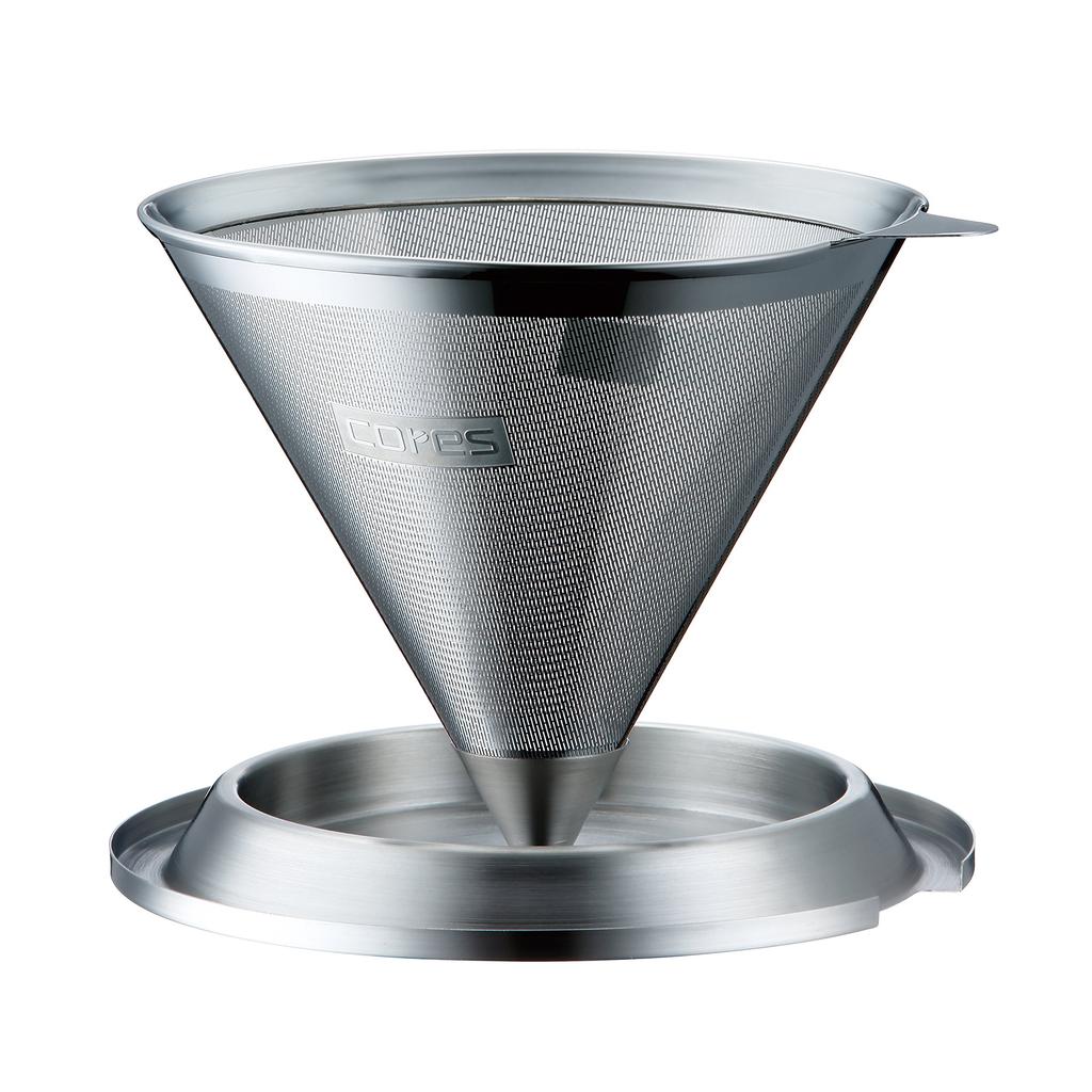 KORRES Coffee Dripper, Gold Filter, Cone, 8-Cup Capacity, C270SS
