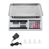 40KG Digital Price Scale Electronic Price Computing Scale with Stainless Steel Large Platform Dual LCD Display Big Button for Fa