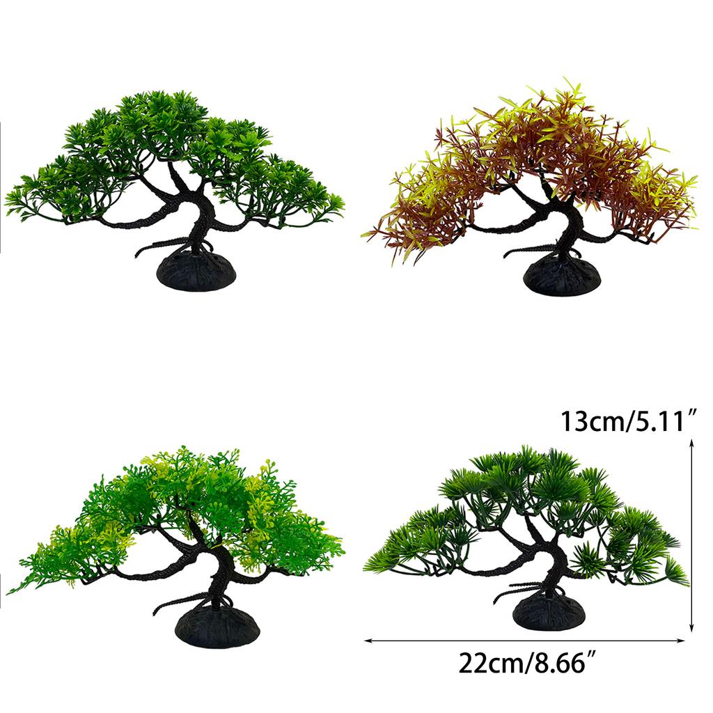 13cm Plastics Plant for Aquarium Artificial Tree Underwater Aquatic Grass with Pedestals for Fish Tanks Decorations