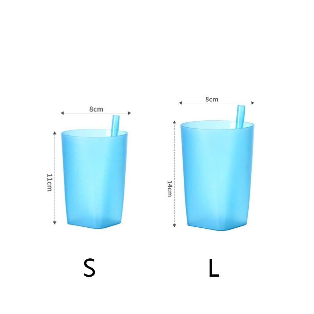 Simplicity Beverage Cup Lidless Drink Cup Creative Straw Drinkware