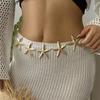 Minimalist Sea Star Waist Chain Gold Color Bohemian Body Chain Simple Beads Belly Chain Girls