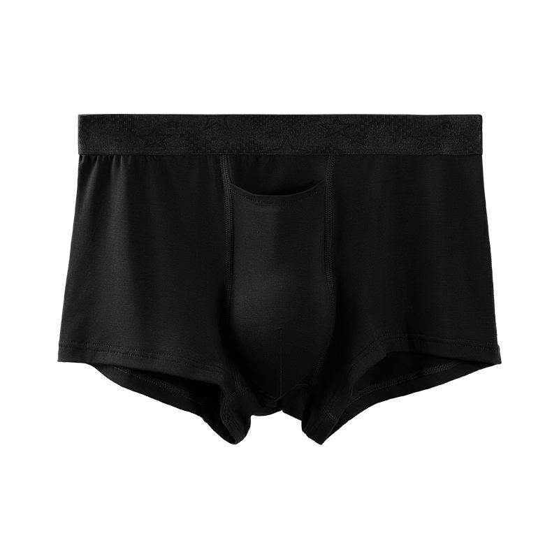 Men's Breathable Boxer Briefs - Solid Color, Youth Style, Gun-Type Separation