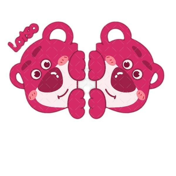 Pegatina decorativa impermeable para scooter y motocicleta diseño creativo de oso fresa
