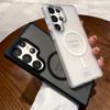 Luxury Matte Clear Magsafe Case for Samsung Galaxy S25 S24 S23 Ultra Plus S24FE Magnetic Wireless Charge Shockproof Bumper Cover