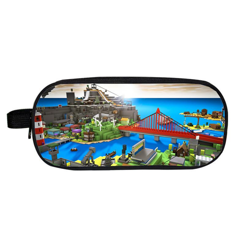 Roblox Cartoon Pencil Case For Boys And Girls With Durable Material**