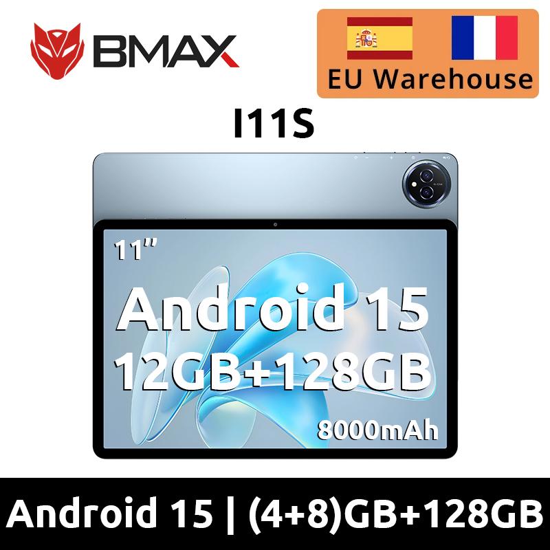 BMAX MaxPad I11S Android 15 12GB(4GB RAM+8GB Expansion) 128GB ROM 11 Inch Octa Core T606 Soc Dual Wifi tablet
