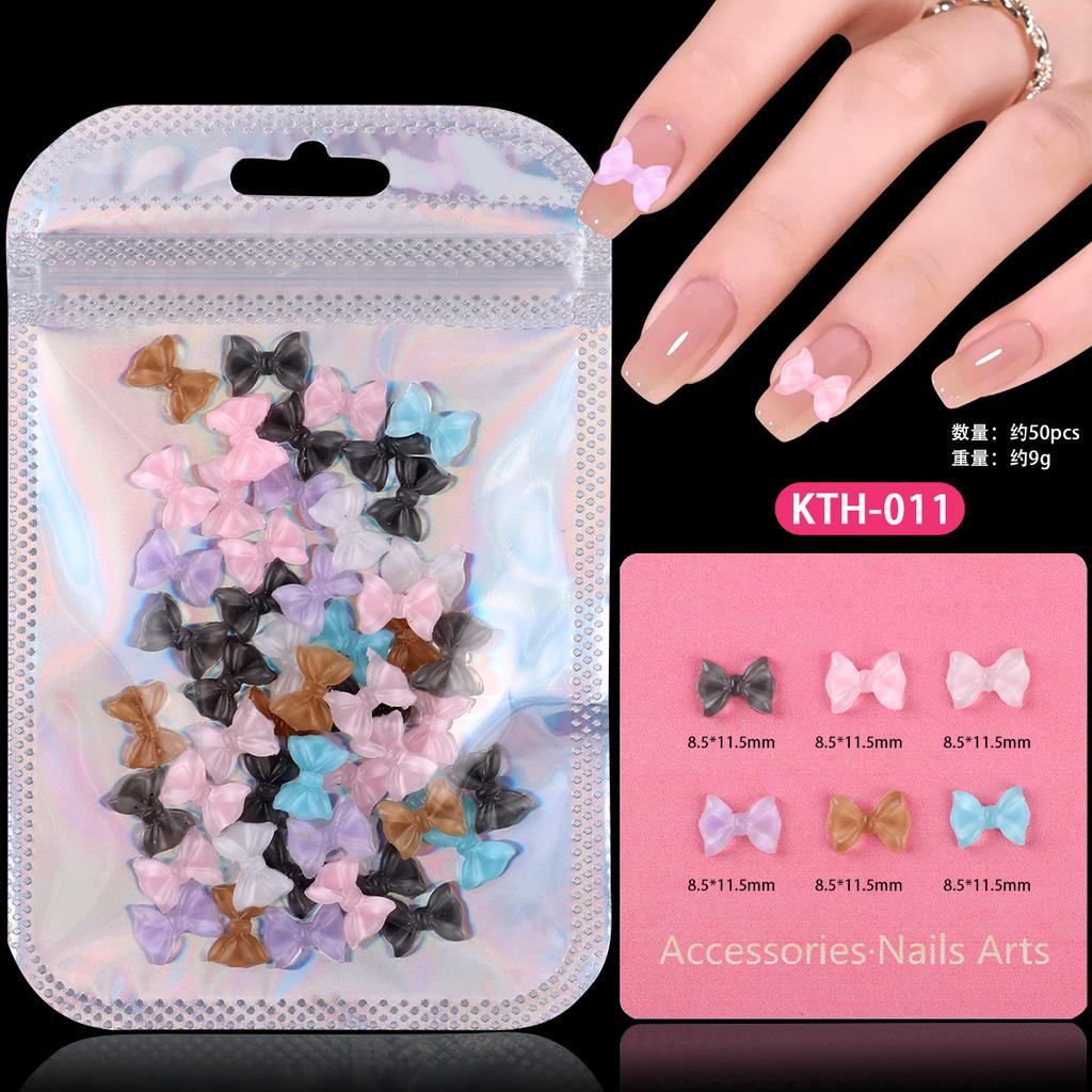 Color Streamer Resin Bow Mixed Nail Art Trinkets Mobile Phone Case Accessories Work In Progress Diy Accessories
