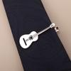Creative Metal Punk Guitar Tie Clip Instrument Music Note Tie Pin Piano Key Necktie Buckle for Men's Necktie Accessories