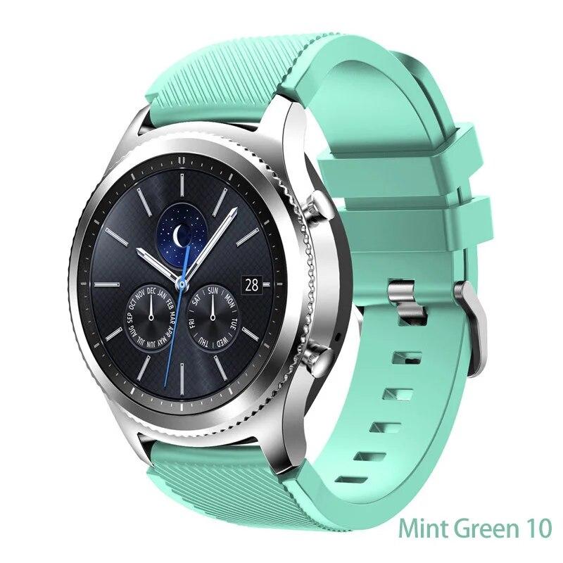 

Ремешок 20 мм 22 мм для Samsung Galaxy Watch 4/Classic/46 мм/42 мм/active 2 Gear s3/S2, силиконовый браслет Huawei GT/2/GT2/3 Pro, ремешок 22mm разноцветный
