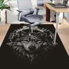 1PC Wolf Norse Non-Slip Floor Carpet Compatible for Office&Living Room&Dining room - Flat-Weave Machine- Soft & Pattern-E248