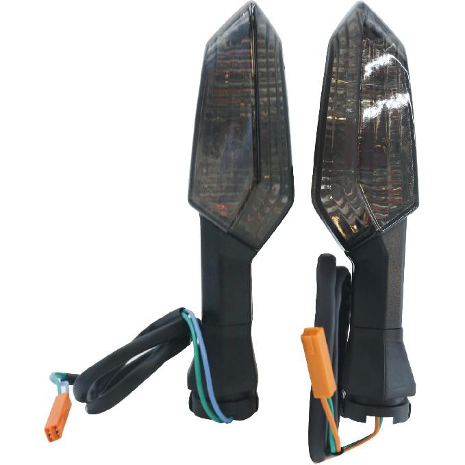 Motorcycle Turn Signals - Amber Light,12V, Halogen Indicator Light Waterproof Smoke Lens Fits KAWASAKI NINJA 300 400 650 1000 ZX6R ZX10R ZX10RR