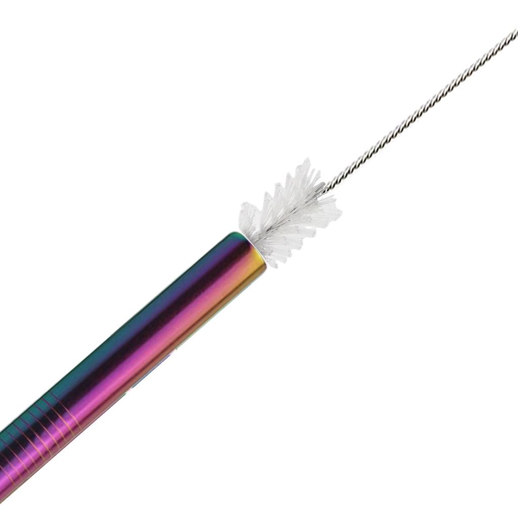 Reusable Metal Drinking Straw 18/10 Stainless Steel Straw Set High Quality Colorful Straw With Cleaner Brush Bar Party Accessory