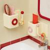 Multi-Purpose No-Drill Bathroom Storage Rack Reusable Wall Mounted Headband Comb Hook Hair Accessories Storage Box Holder