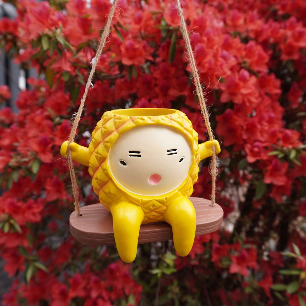 E-commerce Cute Orange Flower Pot Garden Decoration Pendant Flower Pot Decoration Holiday Decoration