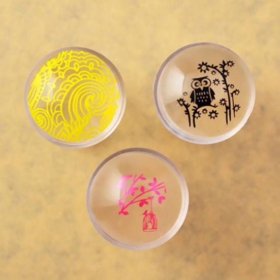 2 Stücke Klar Stamper Schaber Mini DIY Nail art Bild Platte Transfer Maniküre Werkzeug