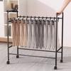 Floor-standing Pants Storage Rack Pulley Wheel Multifunctional Clothes Storage Rack Space Saving Mobile Closet Rack