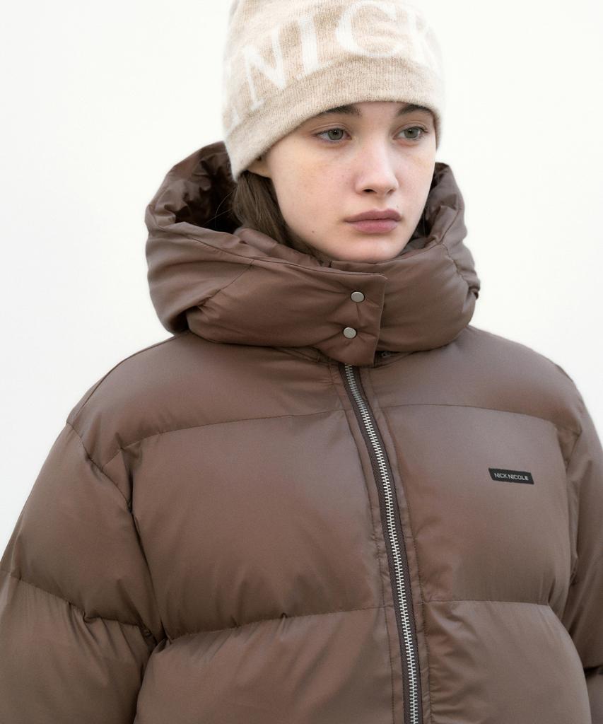 Nick&Nicole Minimalism Hoody Puffer Padding_Brown