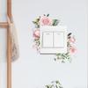 Plant Flower Switch Sticker Long Lasting Green Leaves Plants Sticker Multiple Styles   Wall Decor