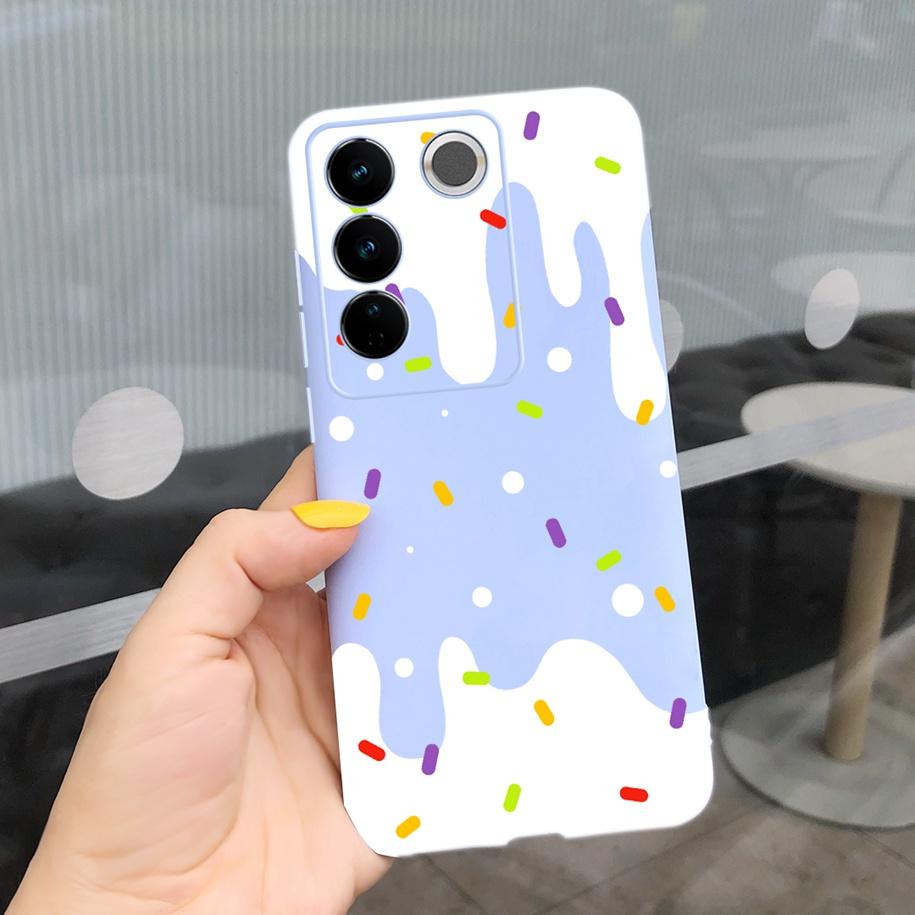 For Vivo V27 Pro Case Vivo V27e Back Cover Fashion Candy Color Painted Funda For Vivo V27 5G V 27e V27Pro V2237 V2230 Soft Shell