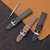 BISONSTRAP Genuine Leather Watch Strap, 23mm, Horween Leather Watch Band, Black, with Installation Tools