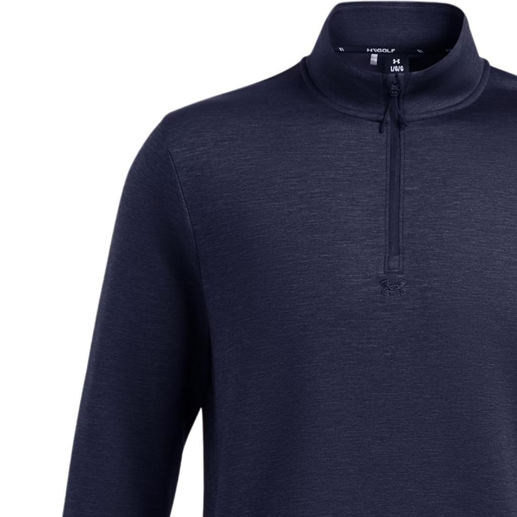 Under Armour Warstwa pośrednia seria Drive Luźna Szybkoschnąca Modna Wszechstronna Bluza z kapturem Bluzy męskie Granatowy o północy 1387124-410