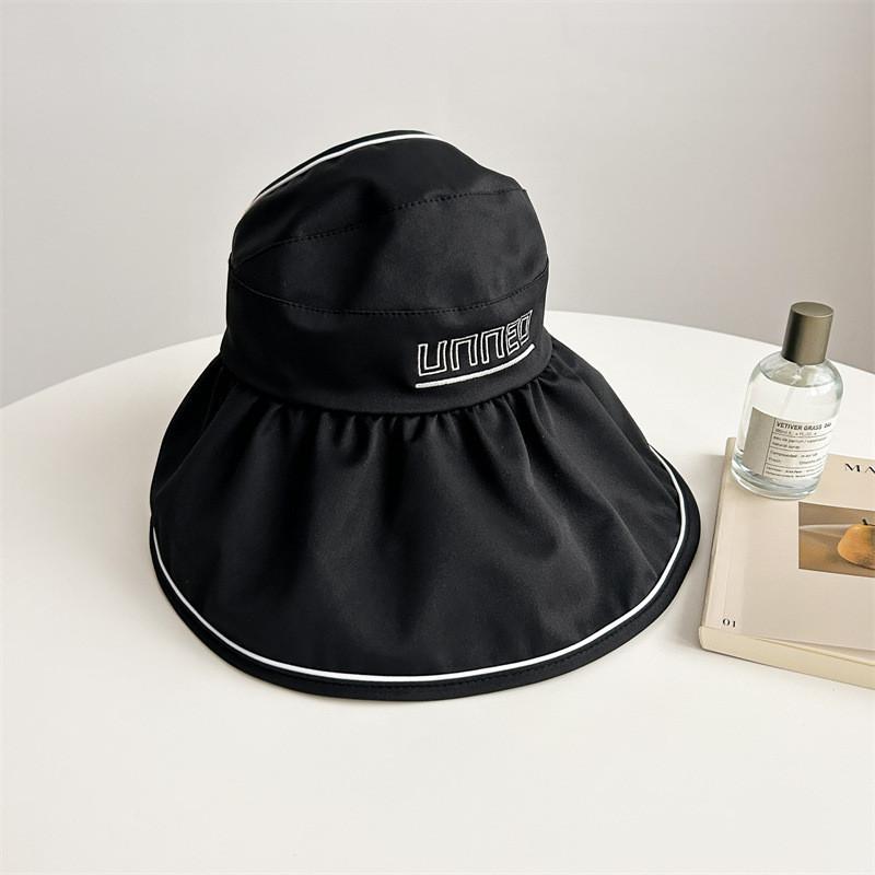 Stylish Fisherman Hat With Wide Brim Sun Protection Breathable Windproof Sunshade Cap For Women Traveling Shopping Outdoors