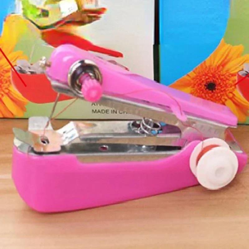 

Бытовые мини-швейные машинки для рукоделия Беспроводные ручные швейные машины Портативные швейные инструменты Аксессуары для ручного шитья Скоростное шитье сливовый